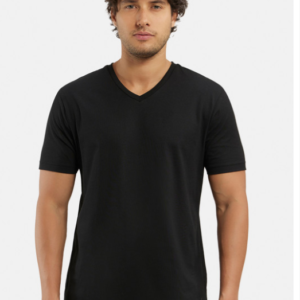 Combed Cotton Rich V Neck Half Sleeve Tshirt